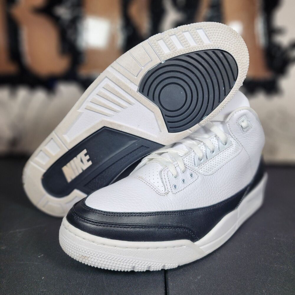 Jordan 3 Retro SP x Fragment Design Mid White Size 13 DA3595-100 Authentic Men’s